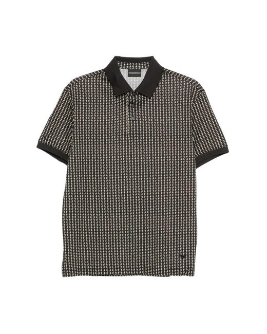 Emporio Armani Black Polo Shirts for men