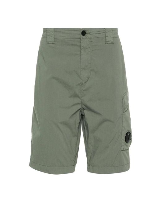 C P Company Green Casual Shorts for men