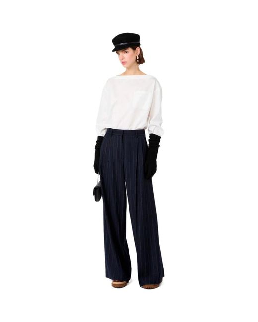 Weekend by Maxmara Blue Wide Trousers