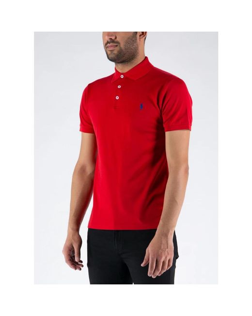 Ralph Lauren Red Polo Shirts for men