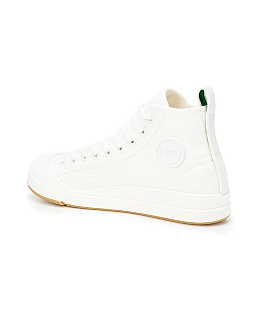 Bottega Veneta White Vulcan High-Top Canvas Sneakers for men