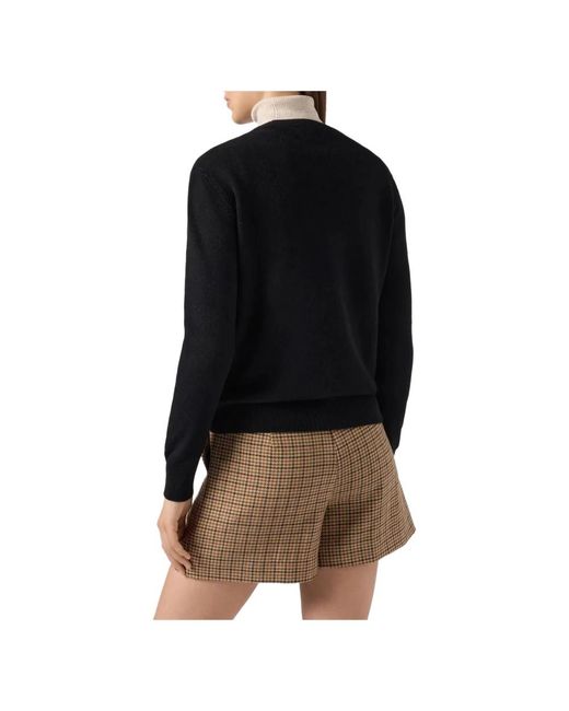 Mc2 Saint Barth Black Round-Neck Knitwear
