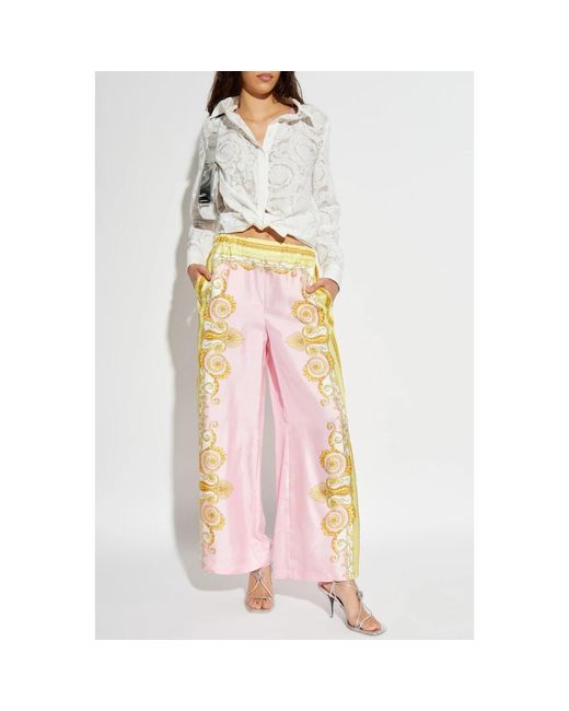 Versace Pink Wide Trousers