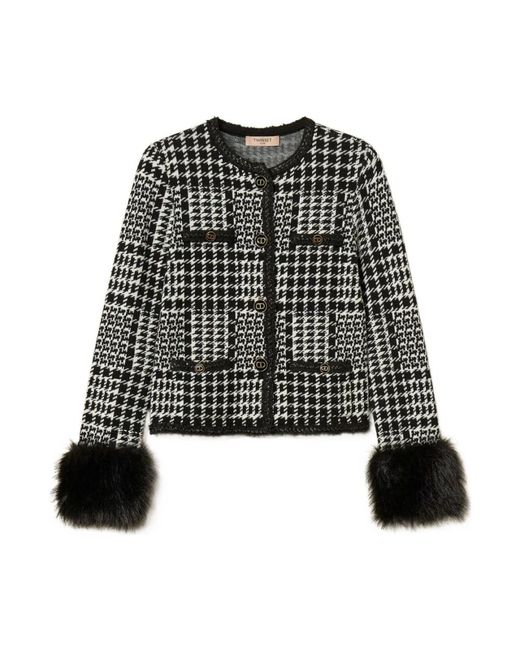 Twinset Jassen ,Zwart ,Zwart Jasje Set in het Black