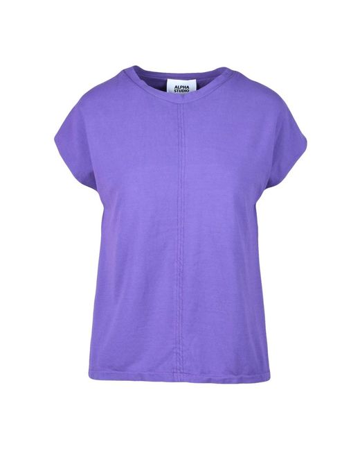 Alpha Studio T-Shirts in het Purple