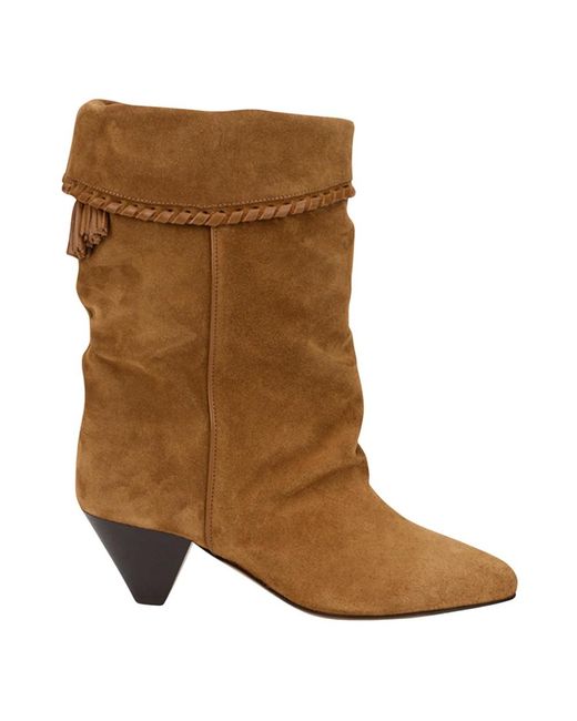 Isabel Marant Brown Cowboy & Biker Boots