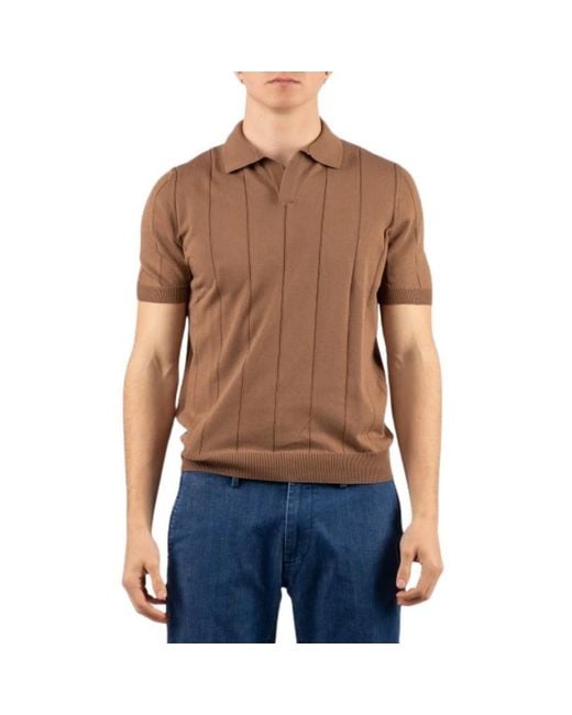 Gran Sasso Blue Polo Shirts for men