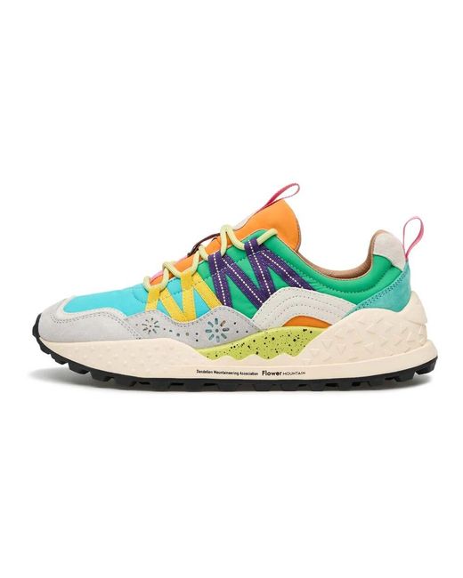 Flower Mountain Blue Sneakers Washi Uni