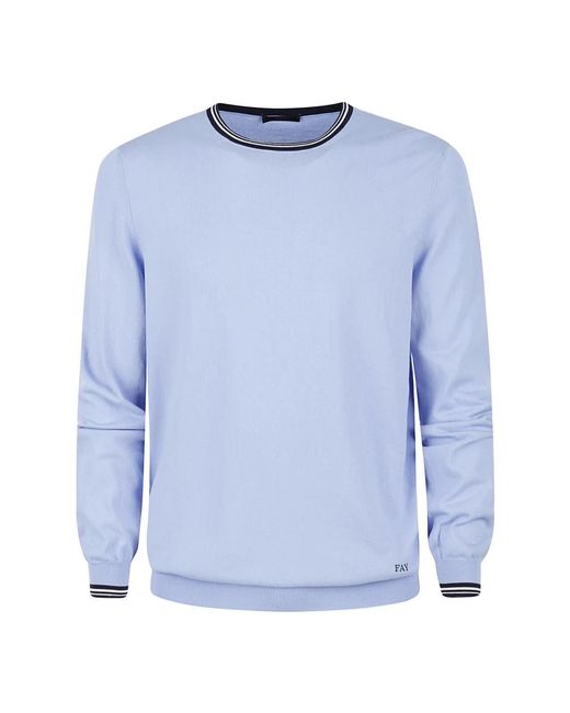 Knitwear > round-neck knitwear Fay pour homme en coloris Blue