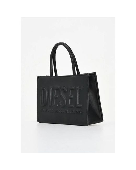 DIESEL Black Schwarze Handtasche Dsl 3D Ikonischer Stil