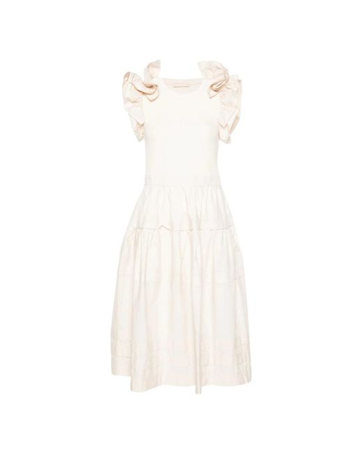Ulla Johnson Kleedjes ,Katoen Midi Jurk Casual Stijl in het White