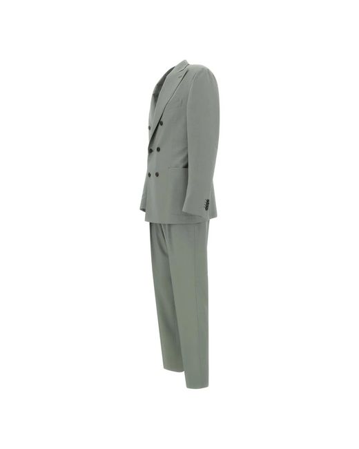 Corneliani Gray Double Breasted Suits for men