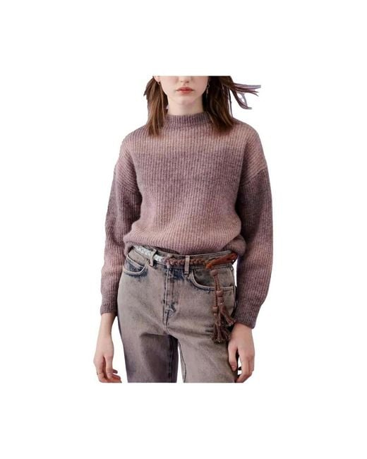 Sessun Purple Stemona ribbed sweater