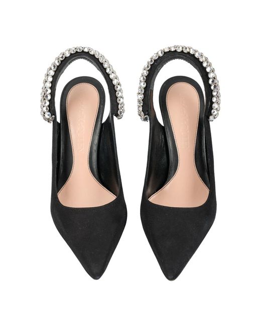 Alexander McQueen Black Wildleder decollete schuhe