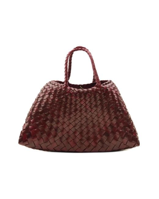 Dragon Diffusion Brown Rote Leder-Tasche Mit Schmalem Riemen