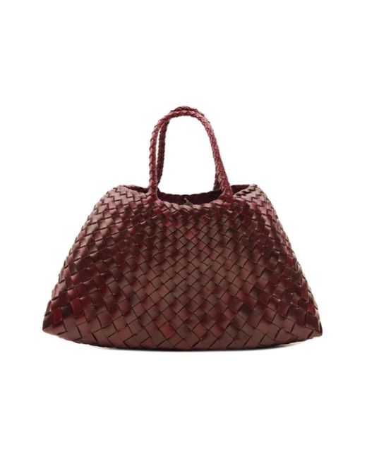 Dragon Diffusion Rode Leren Taps Toelopende Tas in het Brown