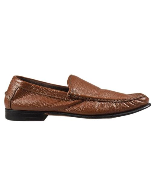 Kiton Loafers Regular Solid 100% Handmade in het Brown voor heren