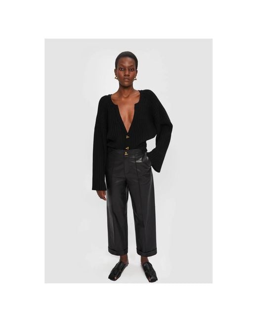 Aeron Black Leather Trousers
