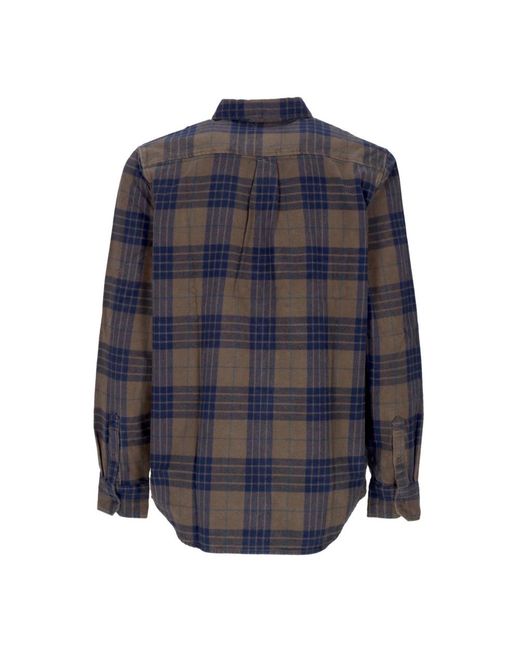 Vans Gonzales Herenshirt Met Lange Mouwen L/Geweven Overhemd in het Blue voor heren