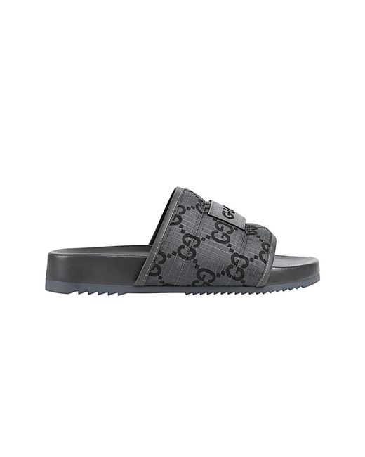 Gucci Stilvolle slides für täglichen komfort in Black für Herren