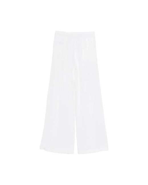 P.A.R.O.S.H. White Wide Trousers