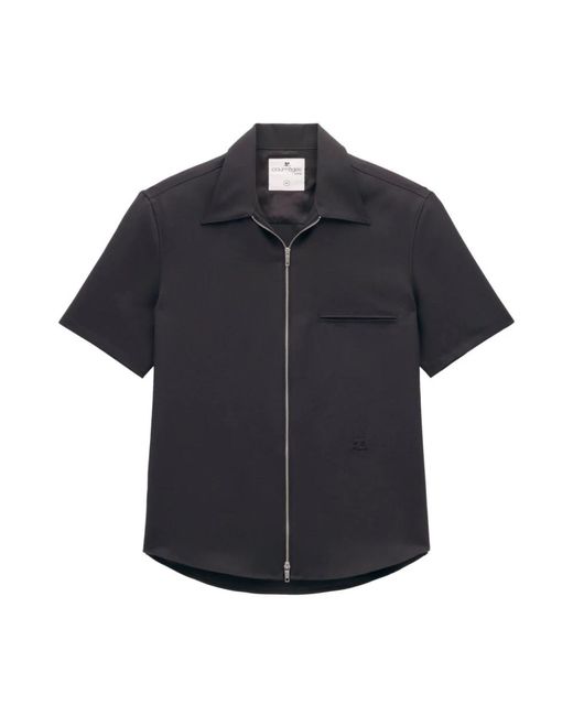 Short Sleeve Shirts di Courreges in Black da Uomo