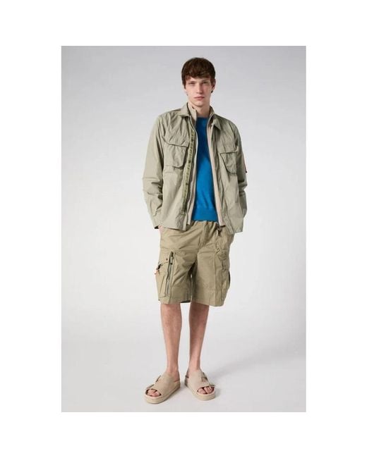 Parajumpers Jassen ,Groen ,Polyester Millard Surchemise Light Jacket in het White voor heren