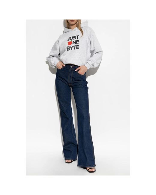 Coperni Hoodies & Sweatvesten ,Grijs ,Katoen Hoodie in het White