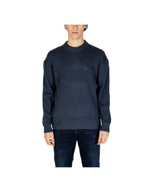 Calvin Klein Round-Neck Knitwear in het Blue voor heren