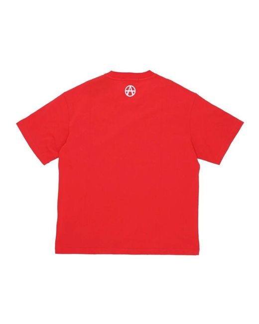 Acupuncture Weicher Schnitt Rundhalsausschnitt Gummi-Druck in Red für Herren