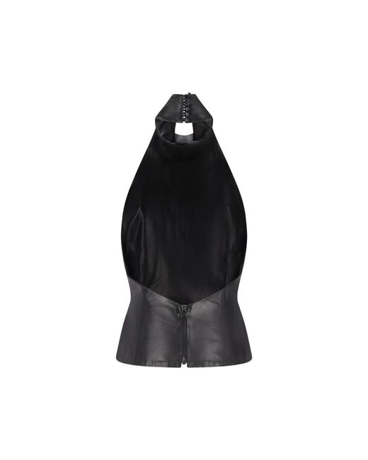 Magda Butrym Black Sleeveless Tops