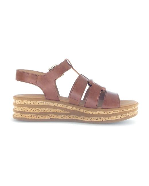 Flat Sandals Gabor de color Pink