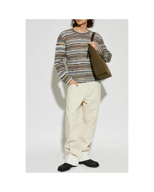 A.P.C. Gestreifter Pullover in Gray für Herren