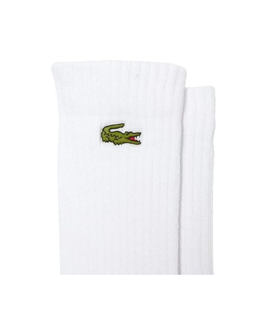 Lacoste Ondergoed ,Wit ,Gestreepte Logo Patch Sokken in het White voor heren
