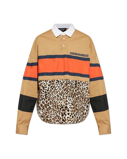 DSquared² Polo Met Gemengde Stoffen in het Multicolor voor heren