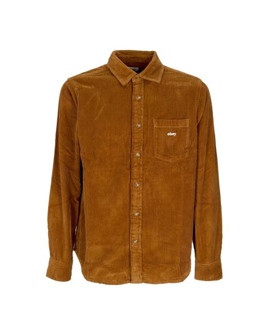 Obey Brown Casual Shirts for men