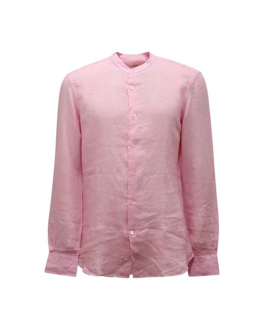 Mazzarelli Pink Casual Shirts for men