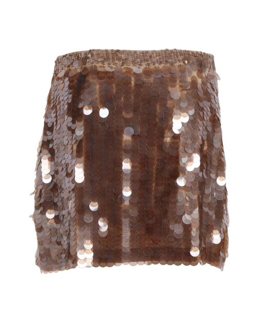 P.A.R.O.S.H. Brown Short Skirts