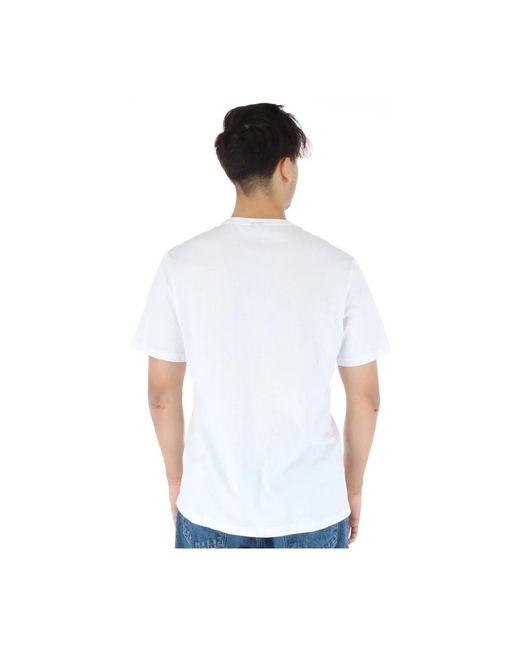 North Sails Tops ,Wit ,Katoen Wit Print Korte Mouw T-Shirt in het Blue voor heren