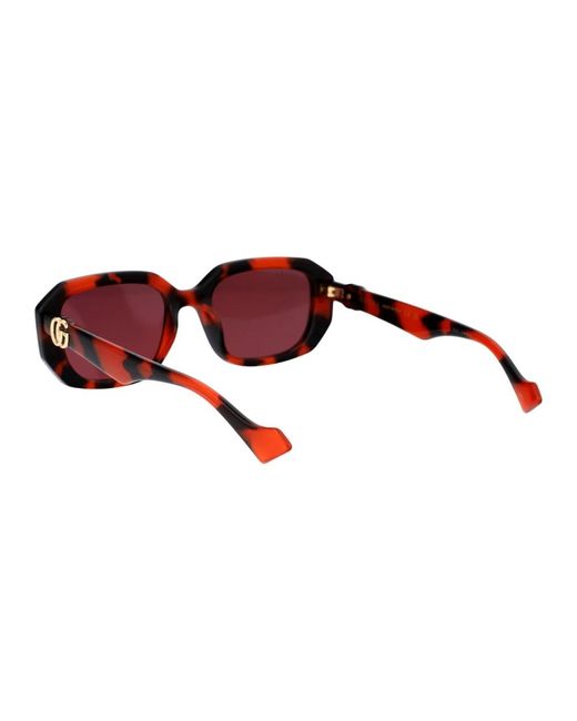Gucci Red Stylische sonnenbrille gg1535s,geometrische rechteckige sonnenbrille