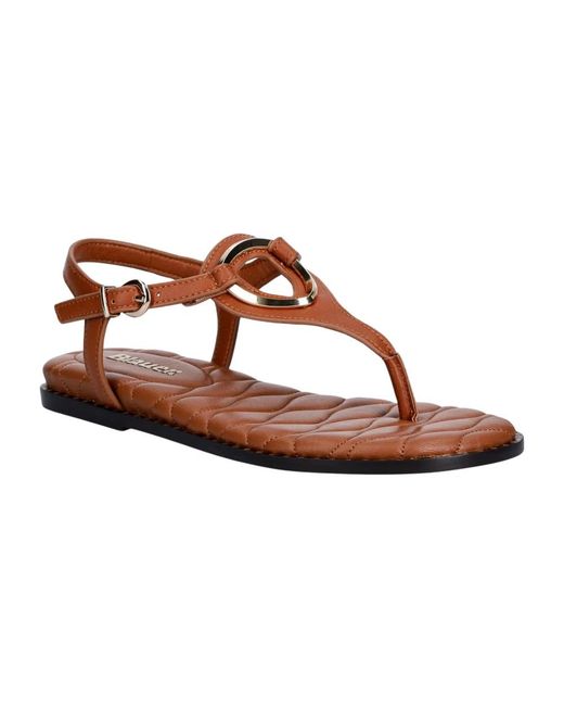 Flat Sandals Blauer de color Brown