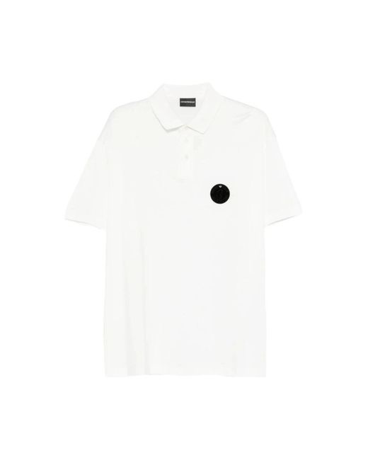 Emporio Armani White Polo Shirts for men