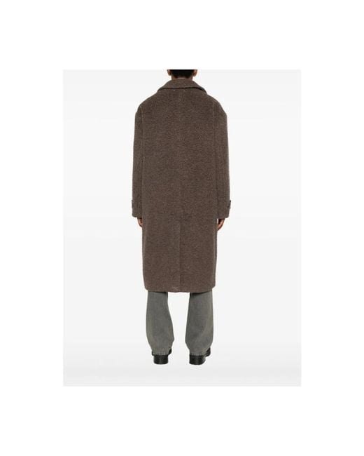 Single-Breasted Coats di Golden Goose Deluxe Brand in Brown da Uomo