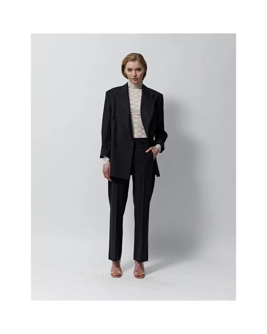Envelope Jassen ,Zwart ,Wol Italiaanse Wol Oversized Blazer in het Black