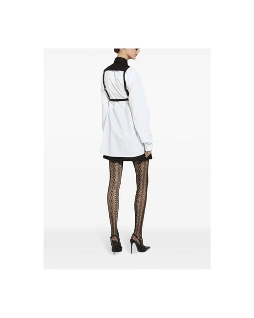 Dolce & Gabbana Black Hemd Kleid