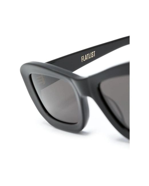 FLATLIST EYEWEAR Accessoires ,Zwart ,Getinte Vierkante Zonnebril in het Gray