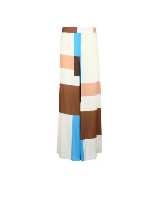 Wide Trousers Erika Cavallini Semi Couture de color Blue