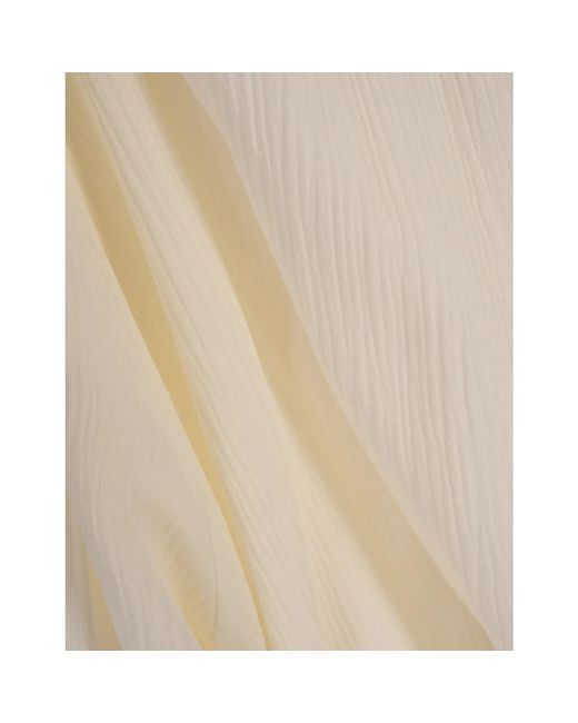 Max Mara White Ivory-weiße seiden creponne bluse
