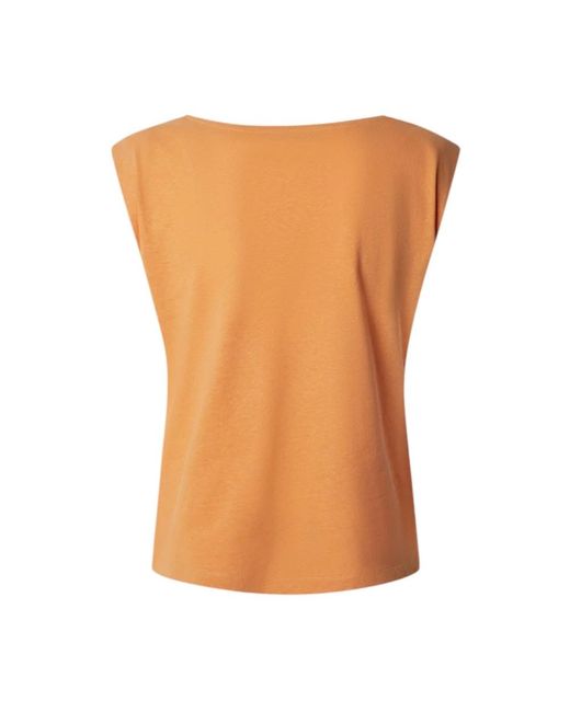 Pepe Jeans Orange Sleeveless Tops