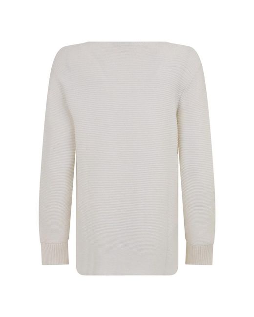 Moorer White Round-Neck Knitwear